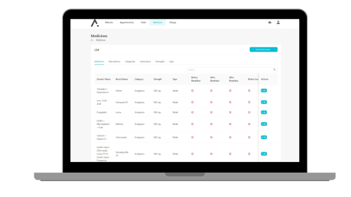 Aquila Clinic System on Laptop